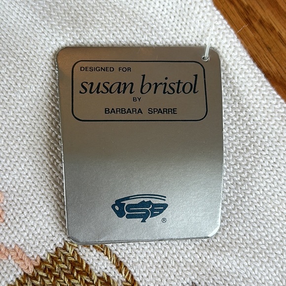 NWT NOS vintage Susan Bristol hand framed knitted circus sweater vest. Size 36 - Picture 11 of 12